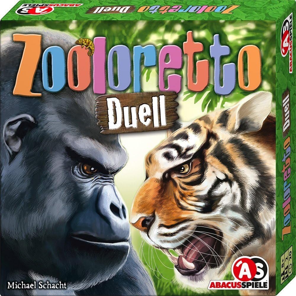 ABACUSSPIELE Spiel Zooloretto, Duell, Tiere, Wild, Zoo, Brettspiel, Kinderspiel, mit Tierillustrationen - Aktion & Geschicklichkeit