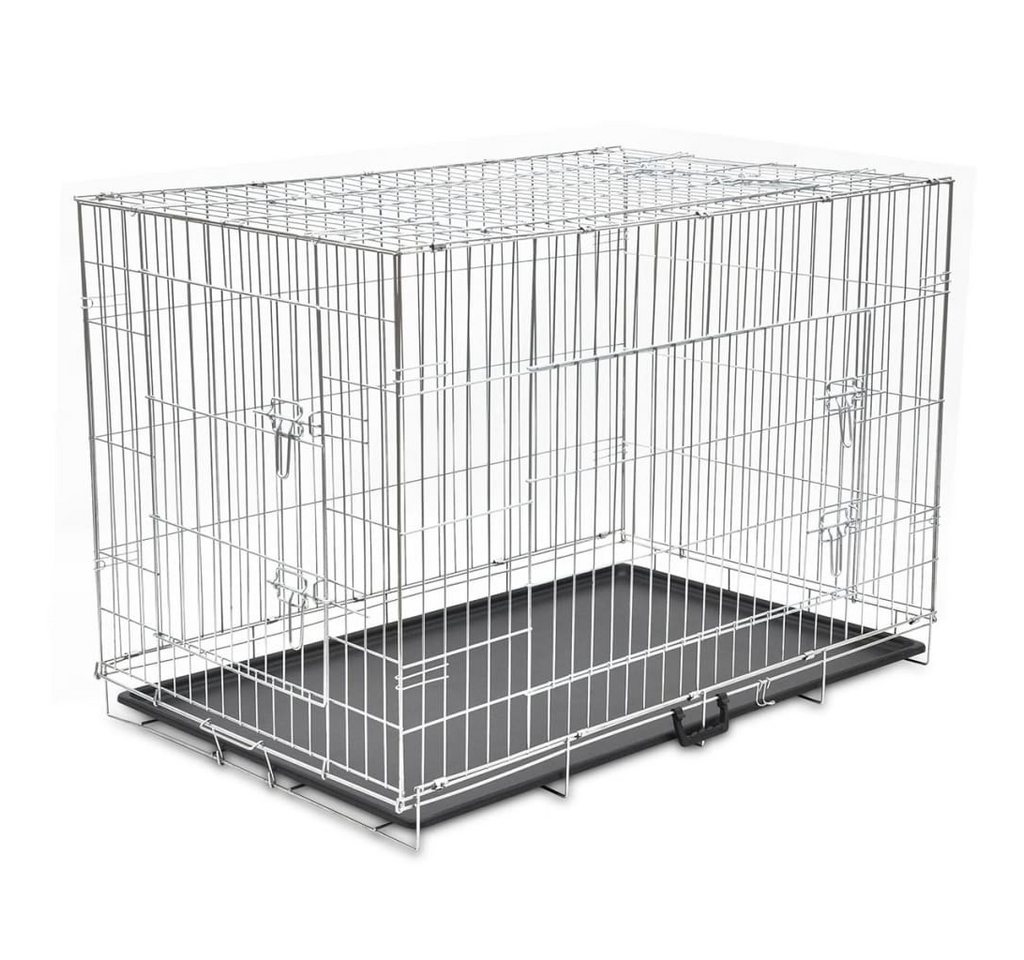 Thumbnail - vidaXL Tiertransportbox, Faltbare Hundebox Metall XXL