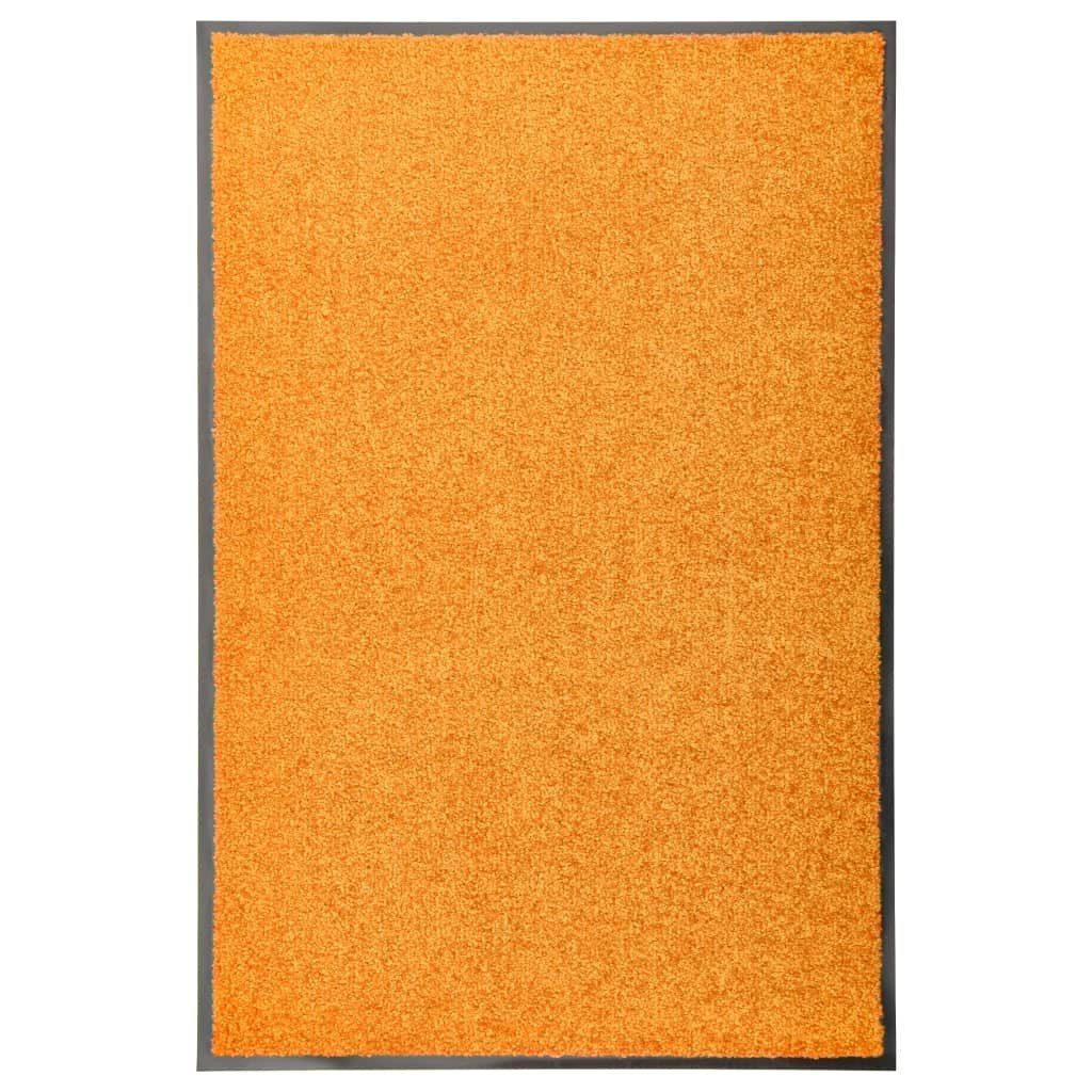 furnicato Fußmatte Innen-/Außen-90 x 60 cm in Orange, Rechteckig, Maschinenwaschbarer Schmutzfang mit rutschfestem PVC-Trägerboden