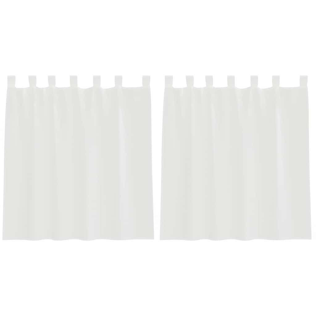 vidaXL Vorhang Voile Vorhänge mit Schlaufen 2 Stk. Weiß 140x140 cm (1 St)