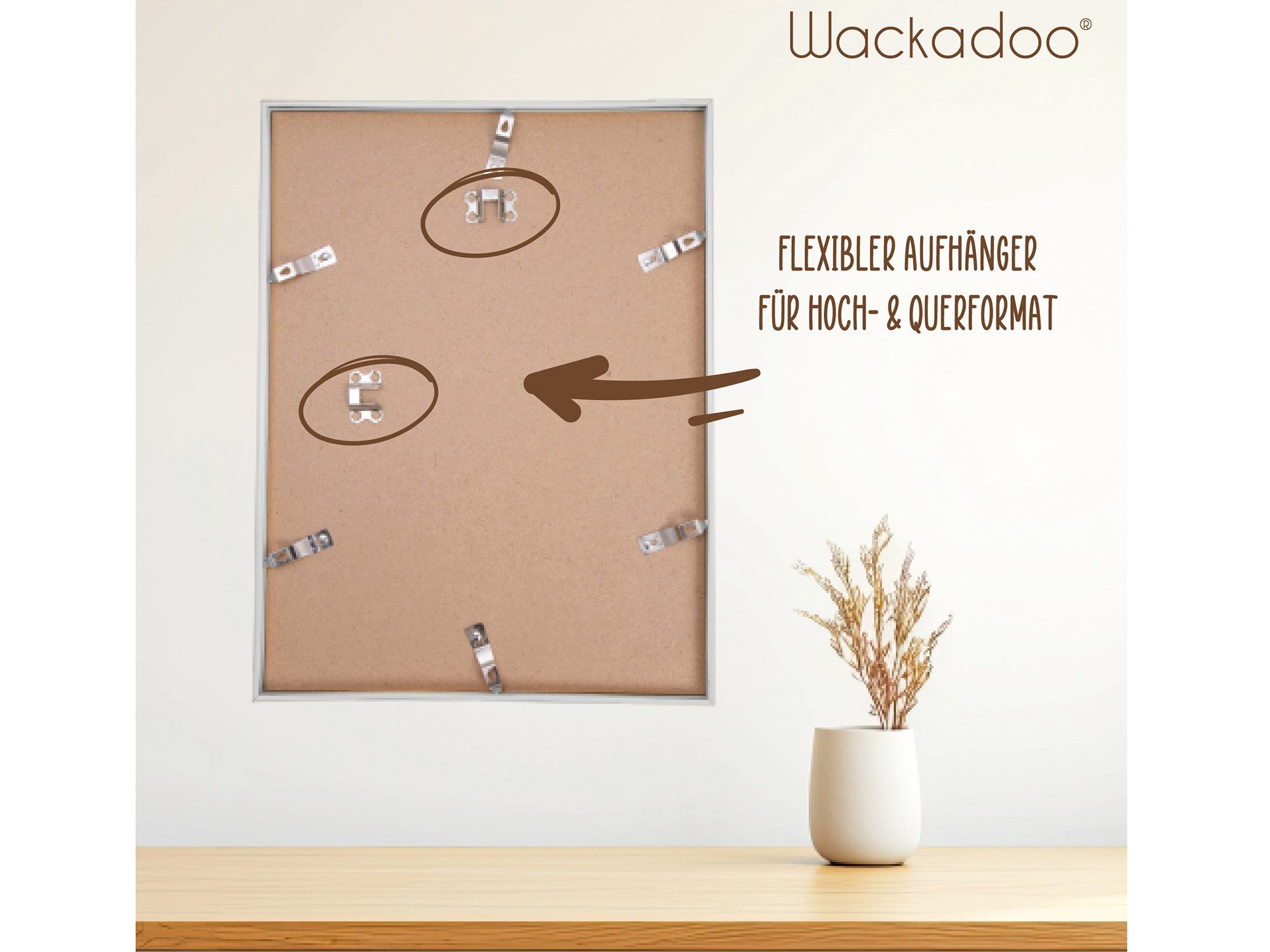 Wackadoo Living Einzelrahmen Bilderrahmen mit Glasscheibe für Einzelbilder günstig online kaufen