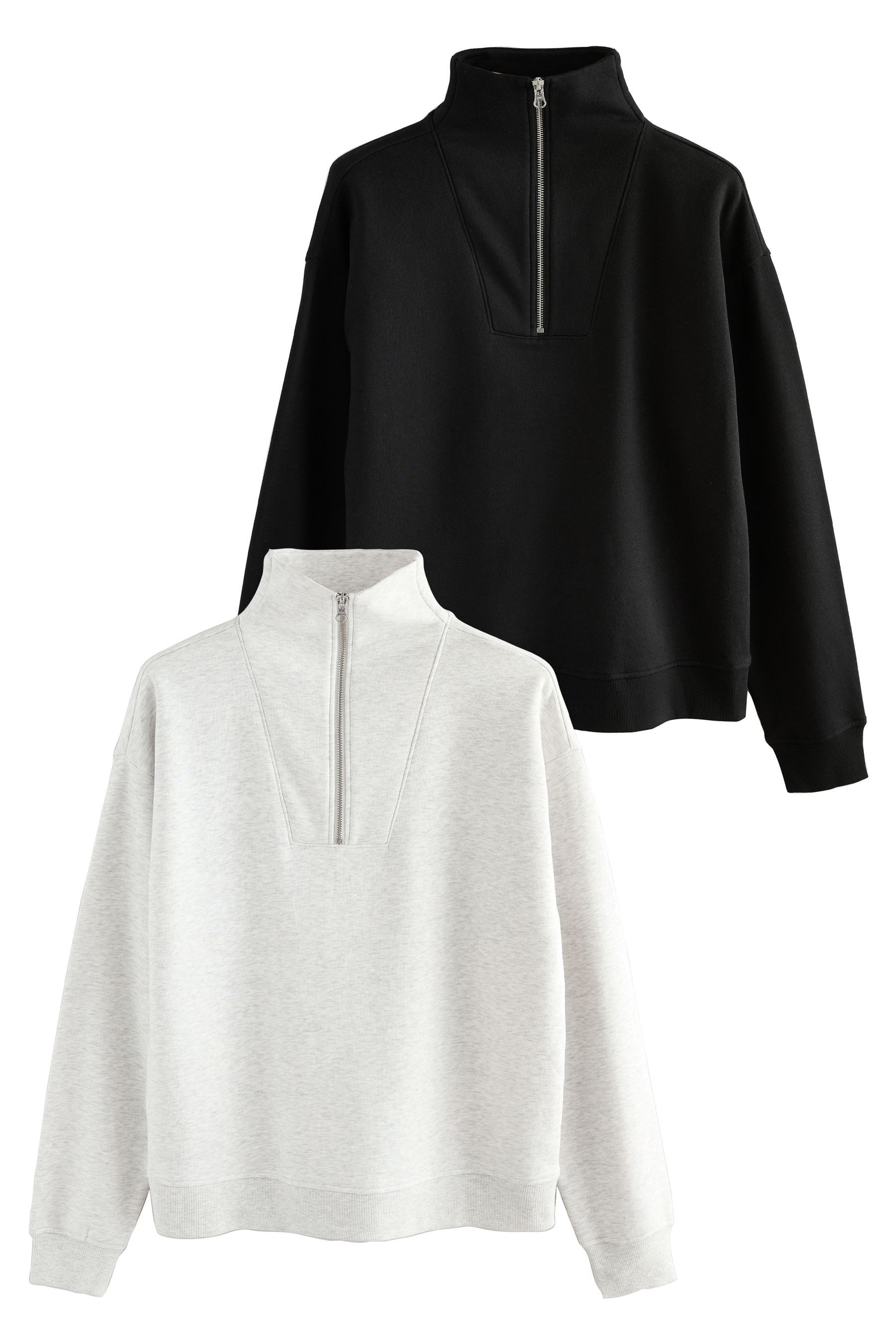 The Set Sweater The Set Troyer aus Sweatstoff, 2er-Pack (2-tlg) günstig online kaufen