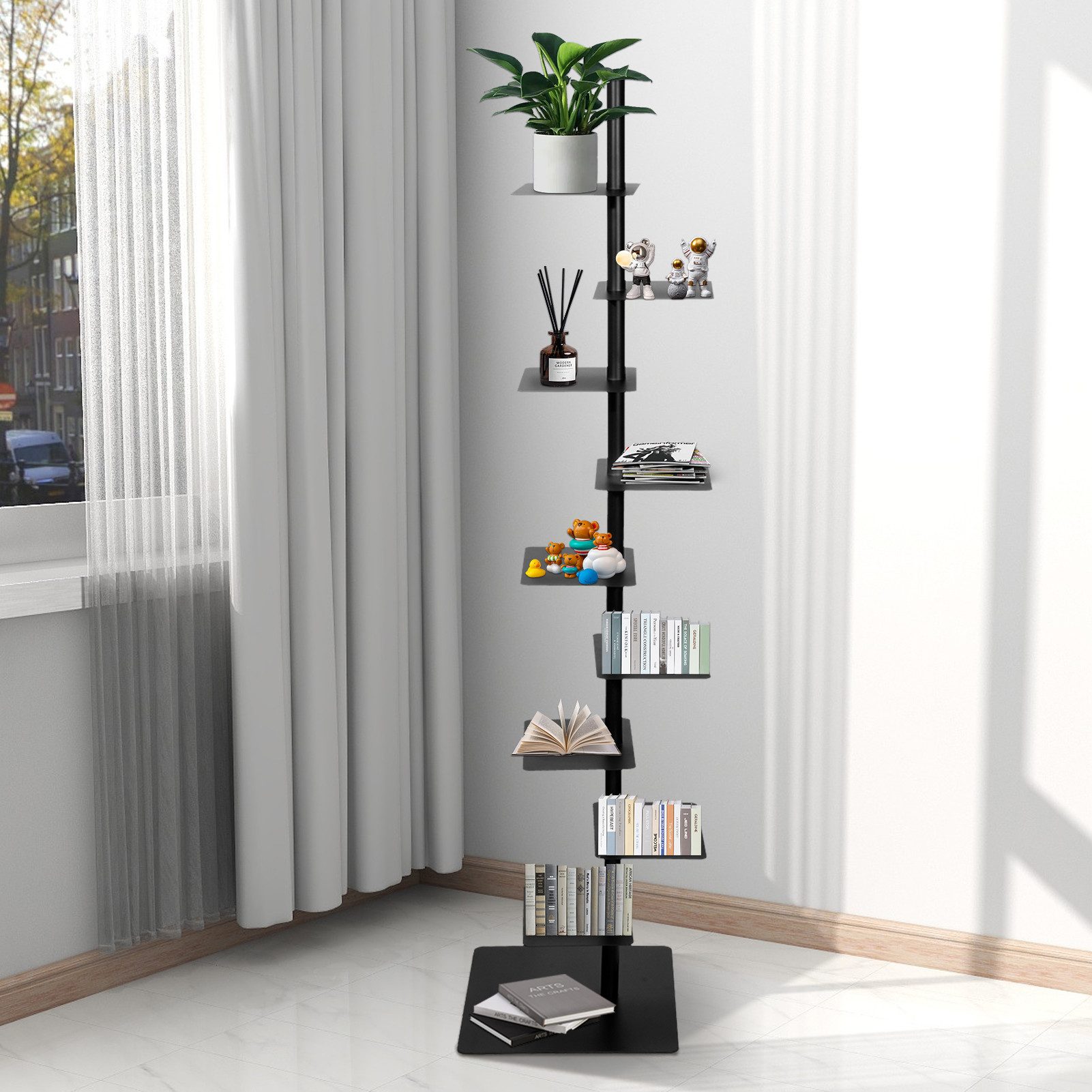 Vellora Bücherregal Vertikaler Bücherstapel, Metall-Pflanzenhalter, 1-tlg., günstig online kaufen