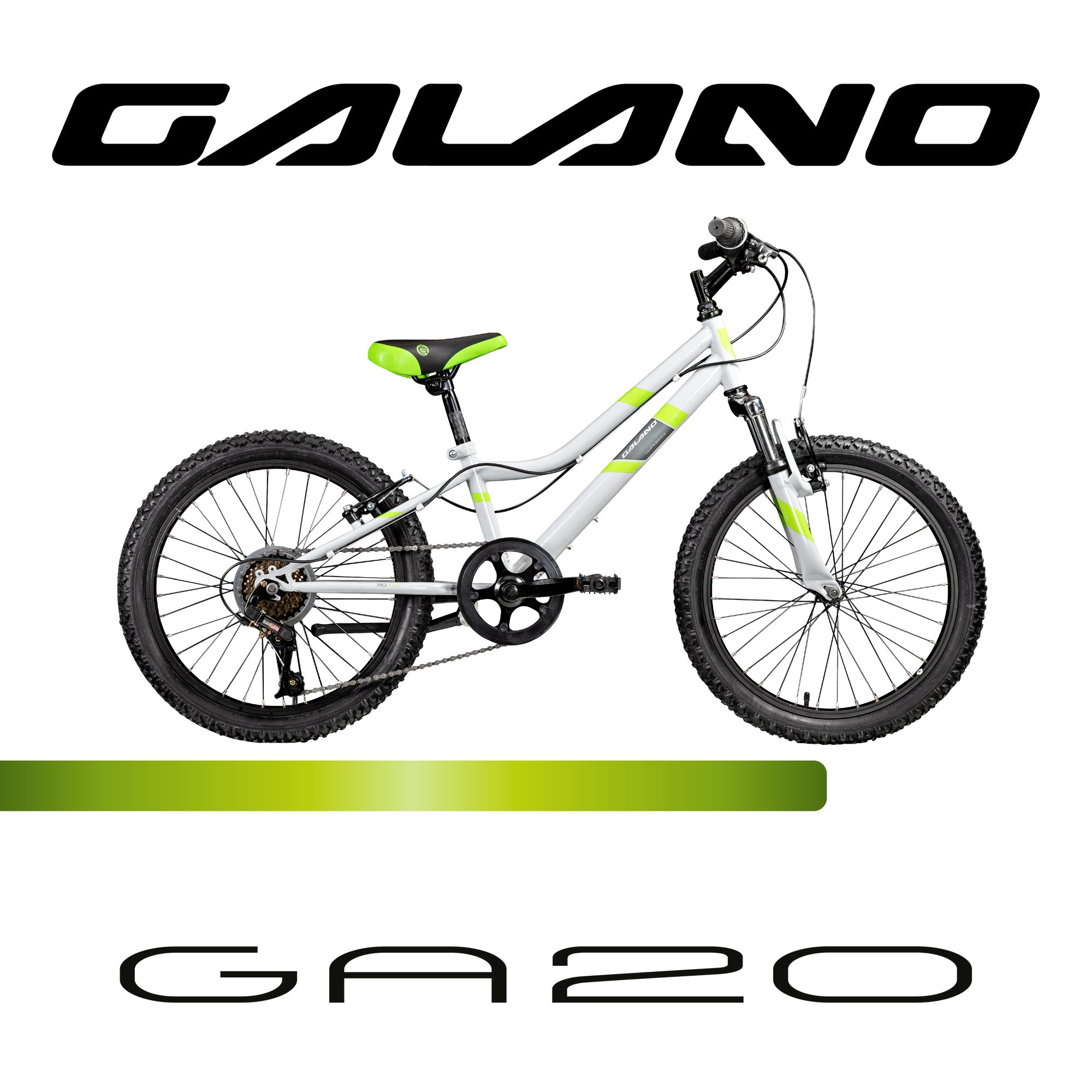 Galano Mountainbike GA20, 7 Gang, Kettenschaltung, Kinderfahrrad 20 Zoll 120 - 135 cm Mädchen Jungen Fahrrad ab 5 Jahre