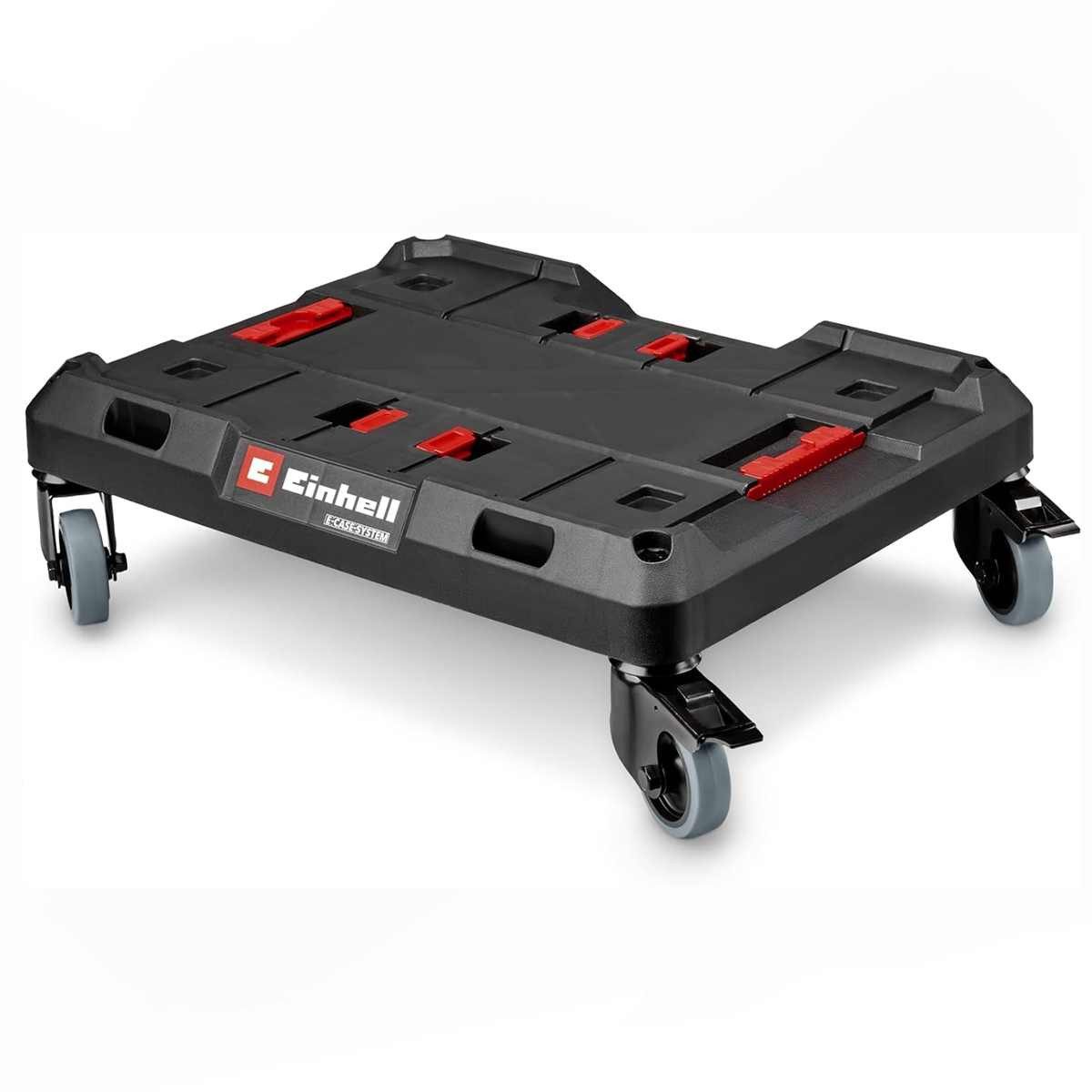 Einhell Werkzeugkoffer E-Case Rollbrett feststellbare Lenkrollen Transport von Koffern Kisten