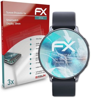 atFoliX Schutzfolie Displayschutzfolie für Smartwatch Display 39mm, (3 Folien), Ultraklar und flexibel
