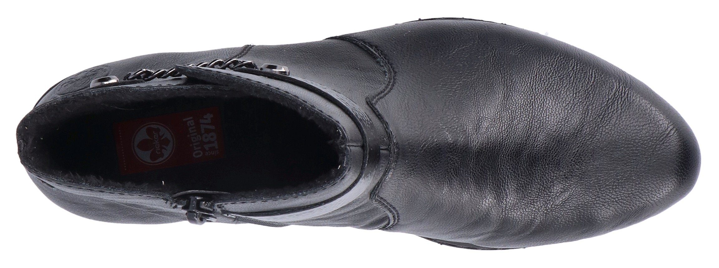 Rieker Stiefelette mit kleiner Zierkette am Schaft, schmale Form