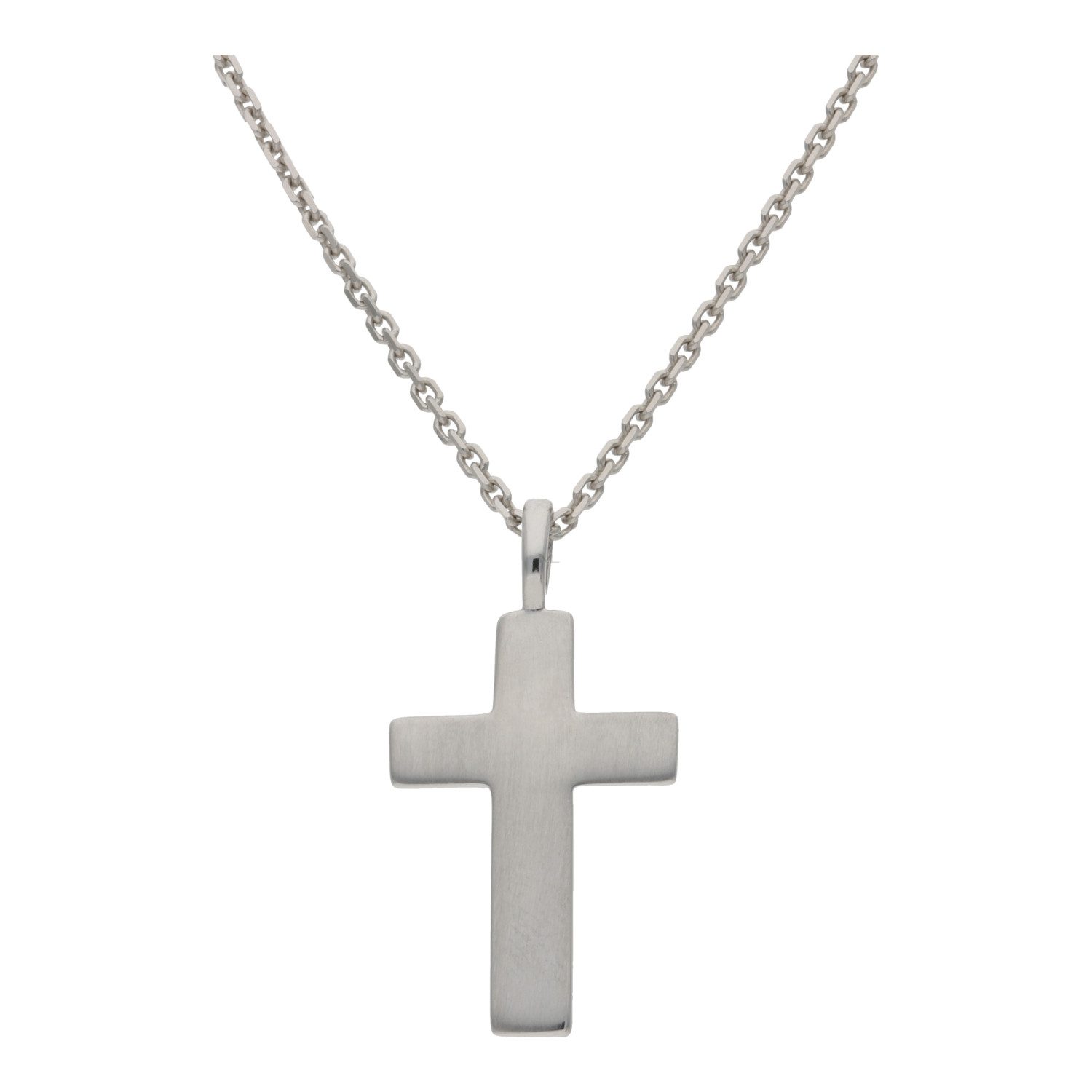 Kreuzanhänger Kreuz Anhänger Silber 925 mattiert JuwelmaLux JL20-02-1406