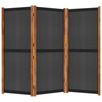 vidaXL Raumteiler 3-tlg Raumteiler Schwarz 210x180 cm Paravent Spanische Wand