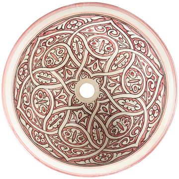 Marrakesch Orient & Mediterran Interior Wäschekorb Orientalisches marokkanisches Keramik Waschbecken, Wandbild, Wanddeko, Handarbeit