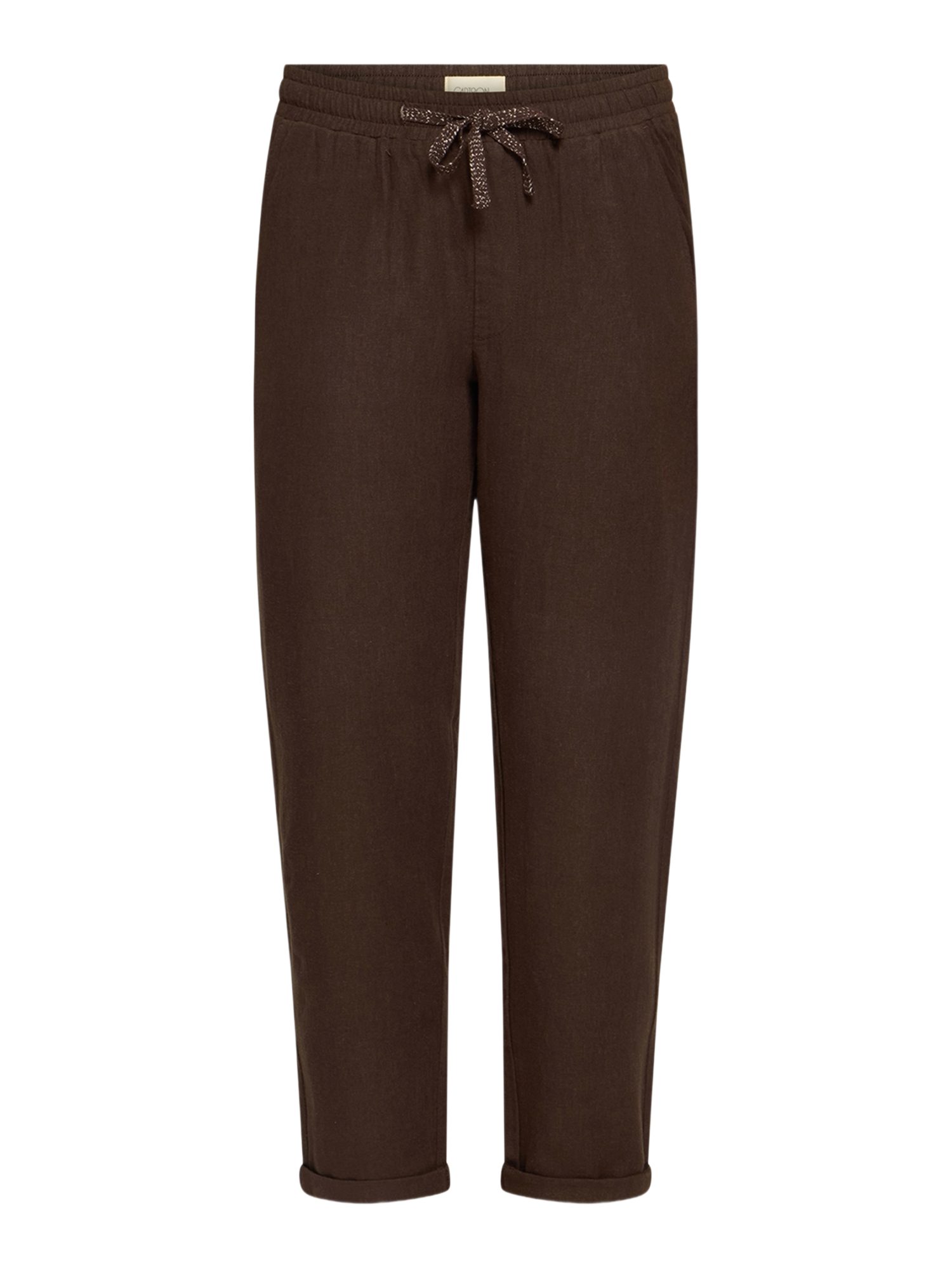 Cartoon Stretch-Hose braun,Casual,Leinen,Unifarben,Regular Fit,Mittel