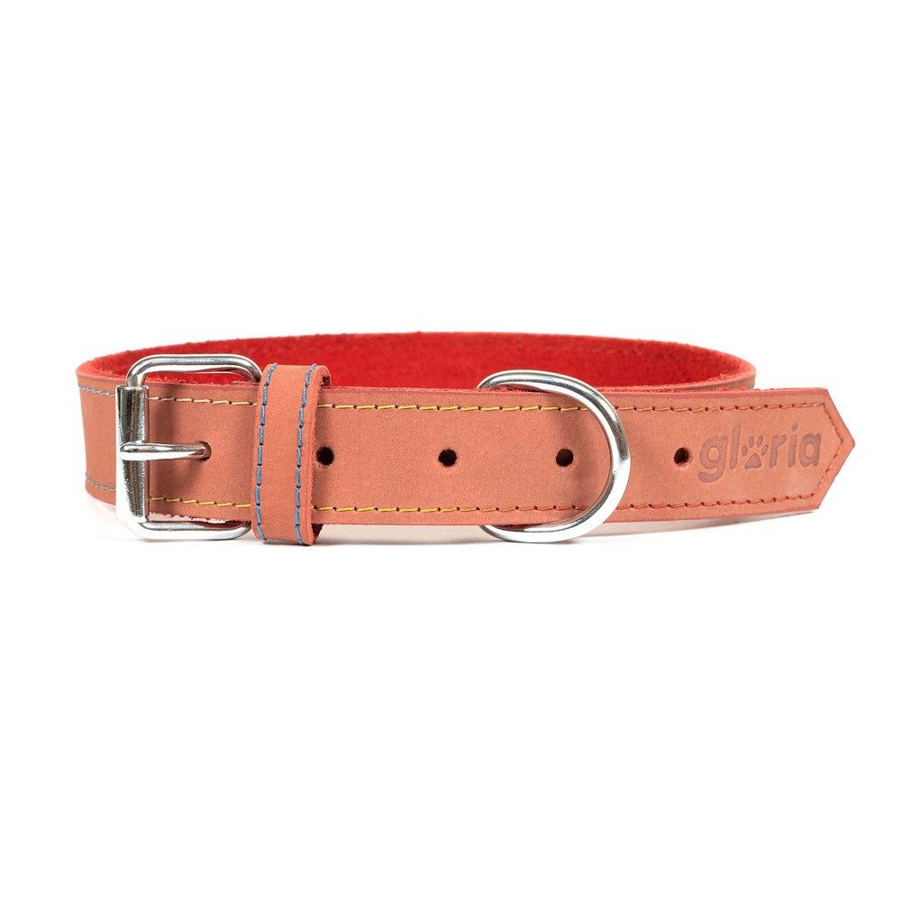 Gloria Hundeleine Gloria Hundehalsband Oasis Rot 1,5x40 cm, Leder