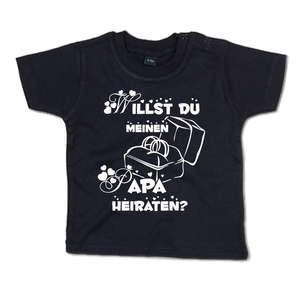 G-graphics T-Shirt Willst Du meinen Papa heiraten? Baby T-Shirt mit Spruch als Heiratsantrag