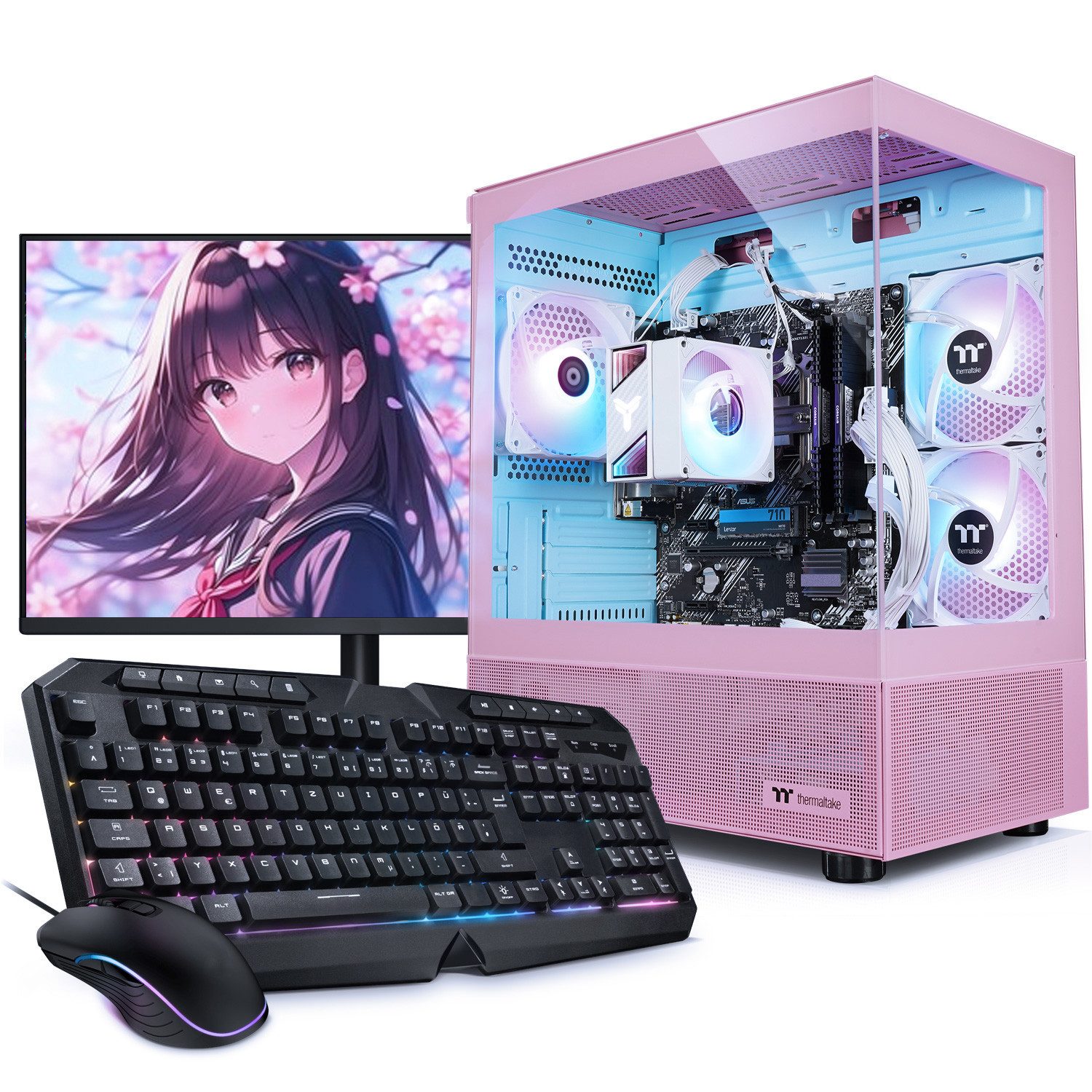 Kiebel Zindarella V Gaming-PC-Komplettsystem (27", AMD Ryzen 5 AMD Ryzen 5 5600GT, Radeon, 32 GB RAM, 1000 GB SSD, ARGB-Beleuchtung, WLAN)