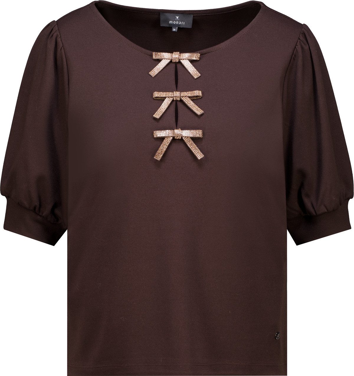 Monari Shirtbluse T-Shirt dark brown