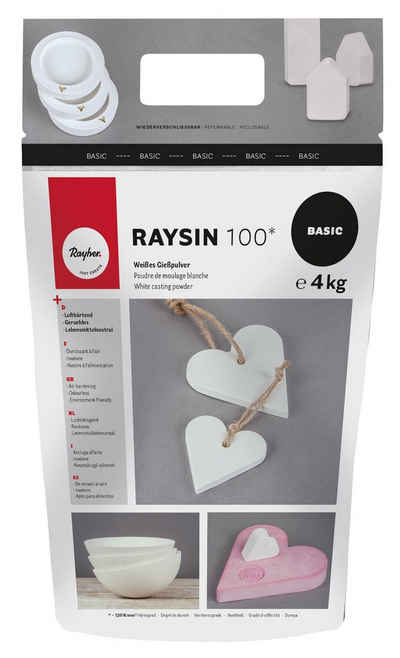Rayher Modellierwerkzeug Kreativgießmasse Raysin 100, weiß