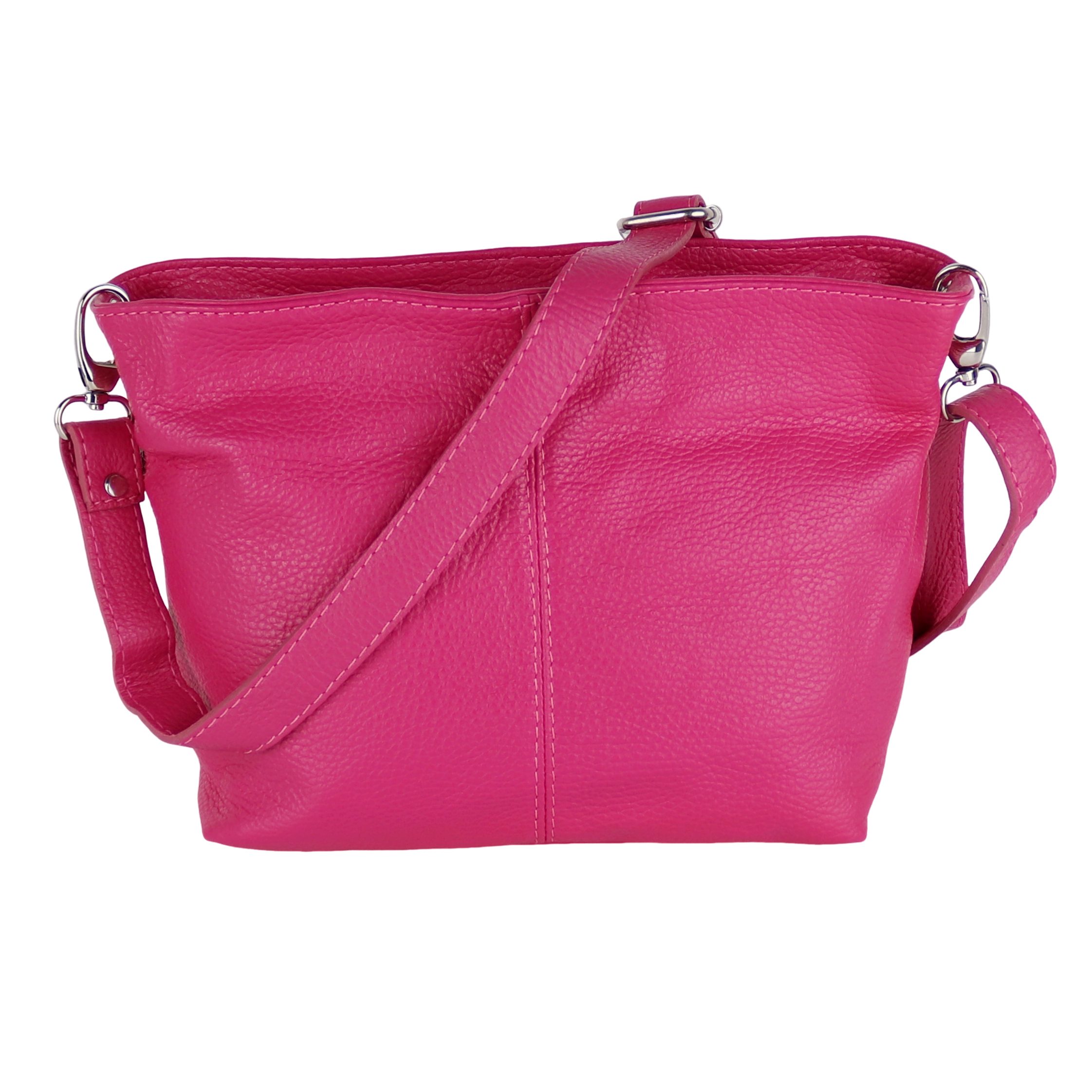 MIRROSI Umhängetasche Damen Crossbody Bag, Echtleder Made In Italy, Mittelgroße Damen Tasche 30x20x13cm