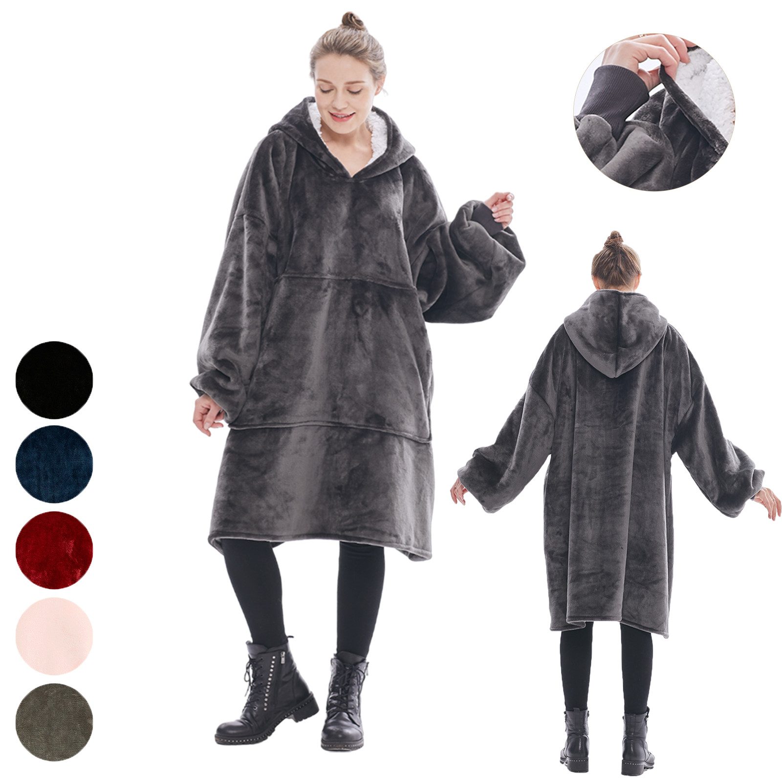 Wohndecke Ärmeldecke Tragbare Decke,Wohndecke,Fleecedecke,Kuscheldecke, BTT günstig online kaufen