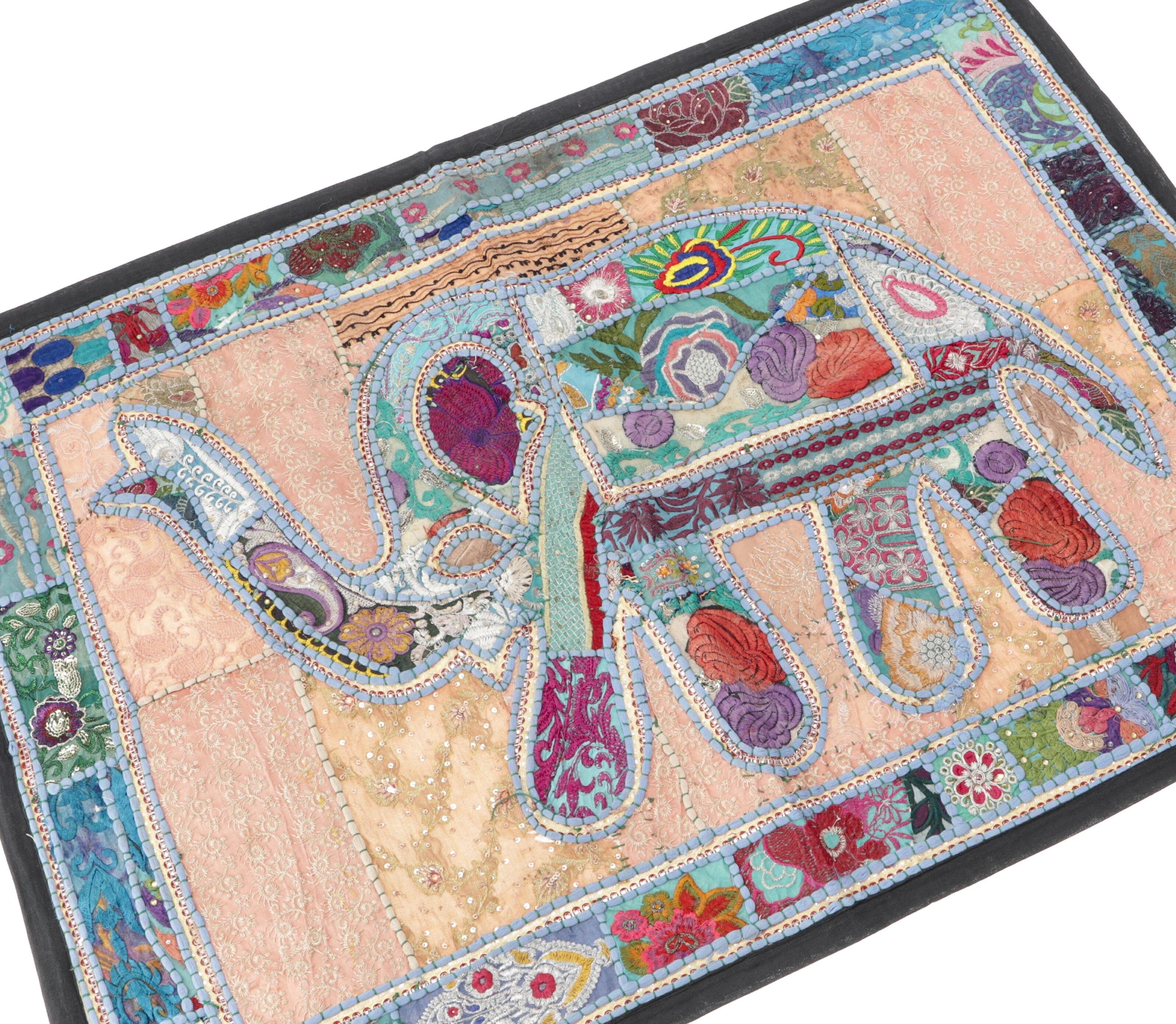 Guru-Shop, Wandteppich Tischläufer, Höhe: Elefant Wandbehang,.., 95 mm Orientalischer