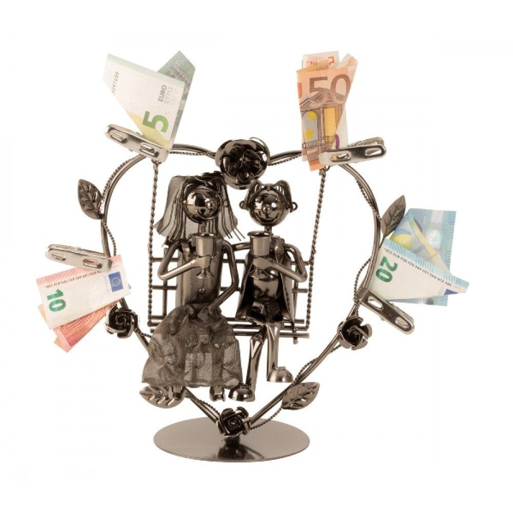 Geschenk-Himmel Dekofigur Metall Figur Hochzeit Paar Schaukel Geldgeschenk günstig online kaufen
