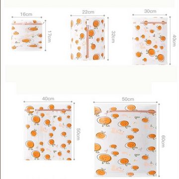 FIDDY Wäschenetz Wäschesack mit Cartoon-Print, großes Fassungsvermögen,(5-St), Schnelles Abtropfen, geeignet zum Waschen von Gegenständen