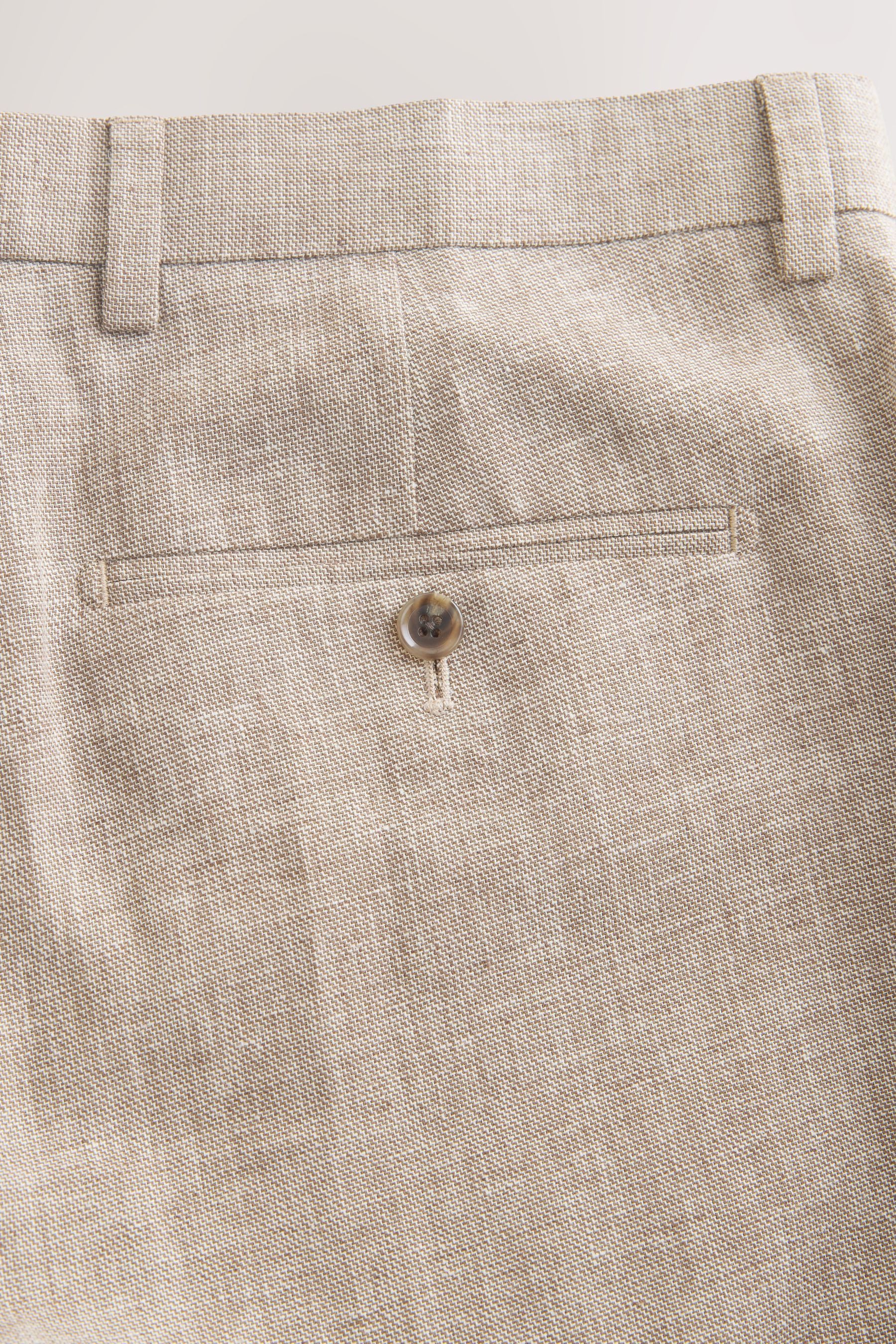 Next Anzughose Strukturierte Tailored Fit Anzughose aus Leinenmix (1-tlg)
