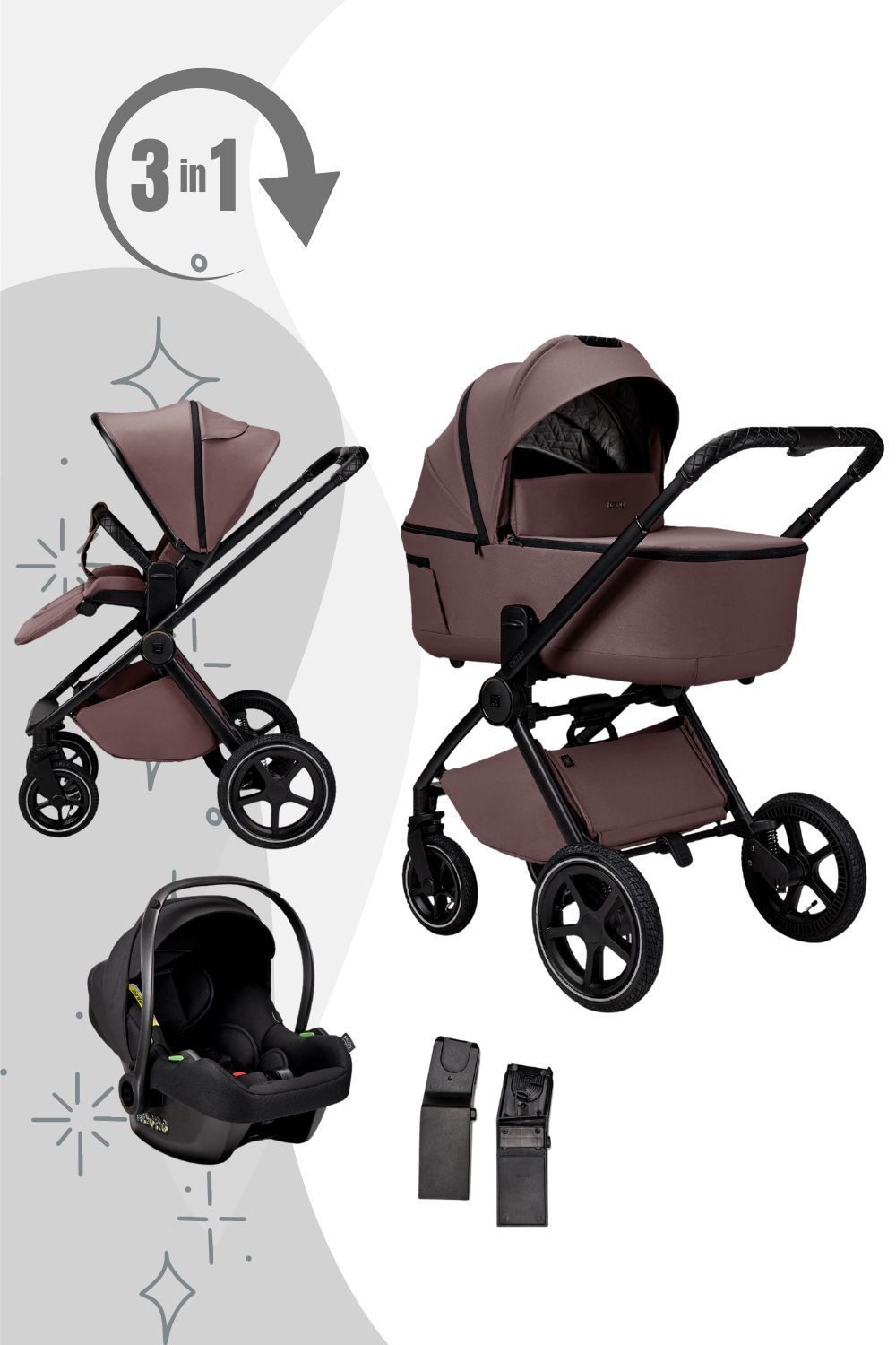 Moon Kombi-Kinderwagen Gio 2.0 Kinderwagen Set mit COSMO 2.0