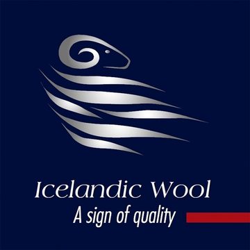 Wolldecke - Nordischer Style - Achtblättrige Rose - Skandinavisches Design, Lín Design, - aus isländischer Schurwolle (rau)