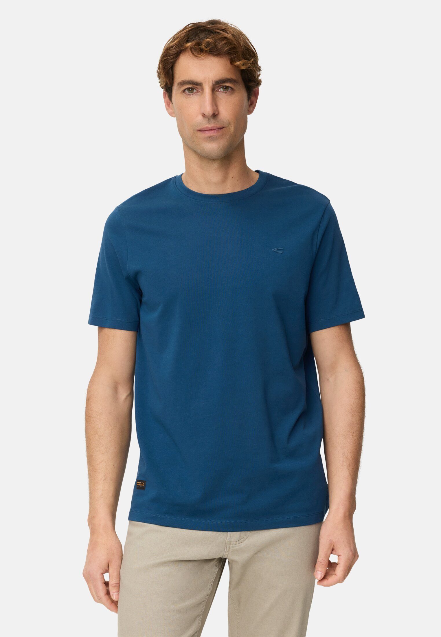 camel active T-Shirt mit Rundhalsausschnitt Kurzarm