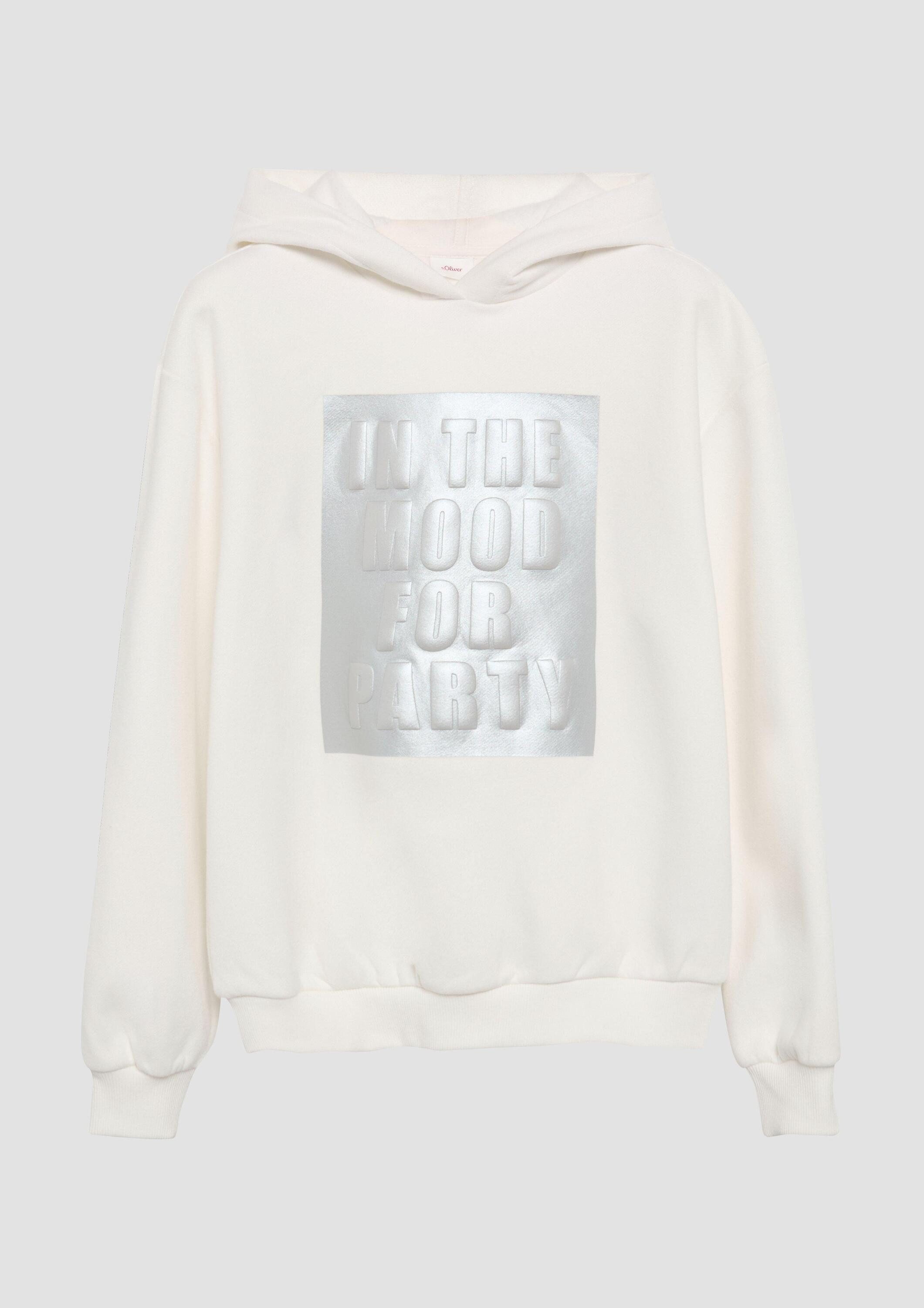 s.Oliver Sweatshirt Sweatshirt Wärmender Hoodie mit Metallic-Print günstig online kaufen