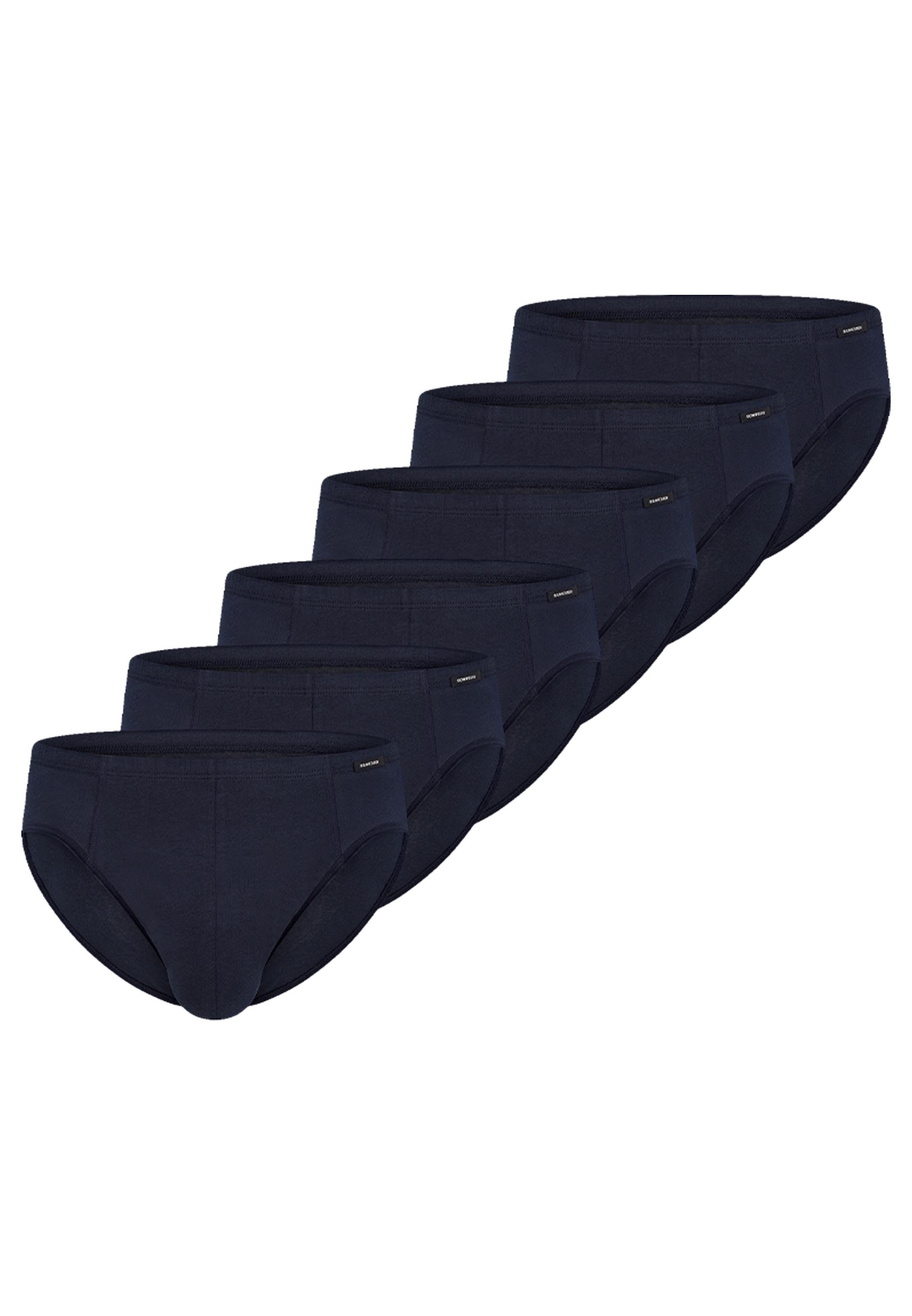 Schiesser Slip 6er Pack Cotton Essential (Spar-Set, 6-St) Mini Slip / Unterhose - Baumwolle - ohne Eingriff