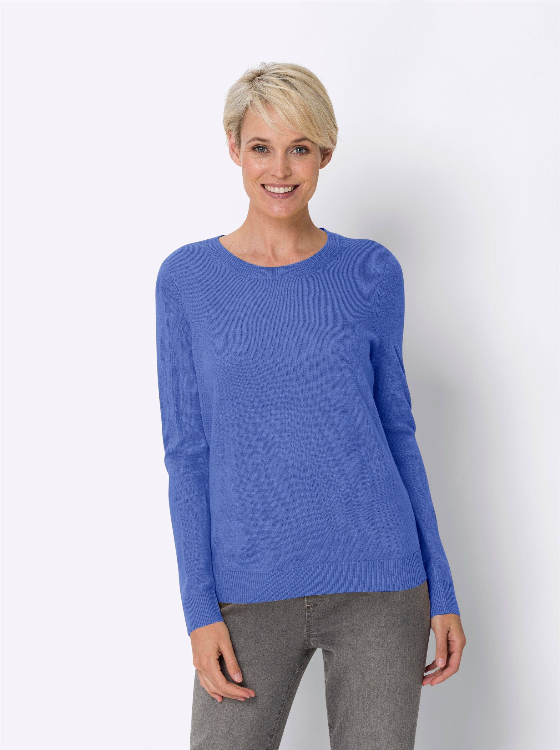 Sieh Strickpullover bleu an!