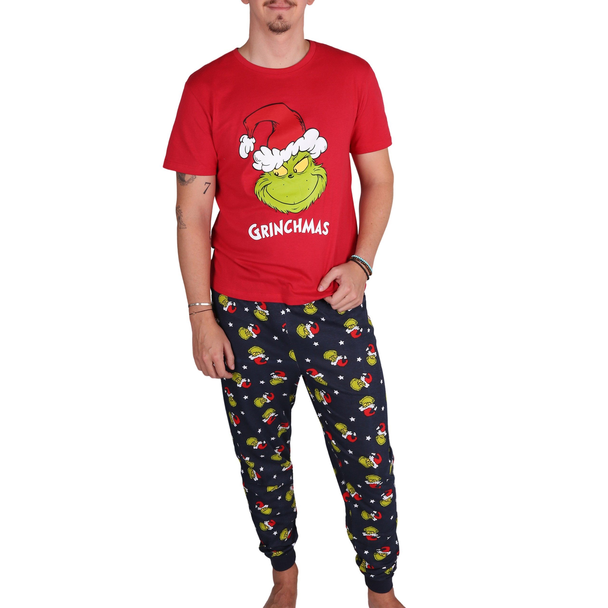 Sarcia.eu Schlafanzug Der Grinch Weihnachtspyjama für Männer, Pyjama mit la günstig online kaufen