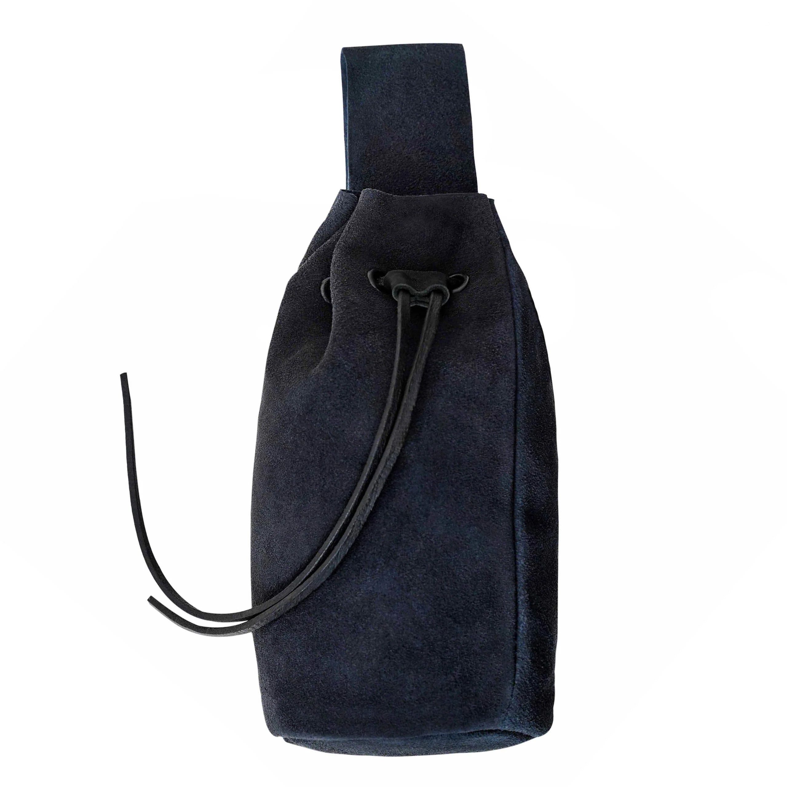 Gürteltasche Mittelalterliche Gürtelbeutel aus Wildleder Kordelzug Mitternachtsblau