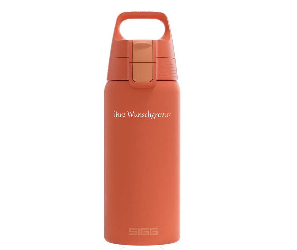 Sigg Isolierflasche Shield Therm ONE isolierte Edelstahltrinkflasche 0,5 Liter, mit Ihrer persönlichen Wunschgravur