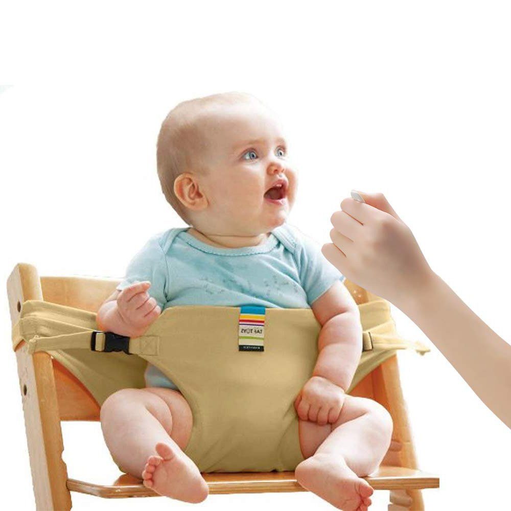 Sicherheitsgurt für Hochstuhl-Gurt Jormftte Tragbarer Stuhl-Sitzgurt Hochstuhl,für khaki Baby