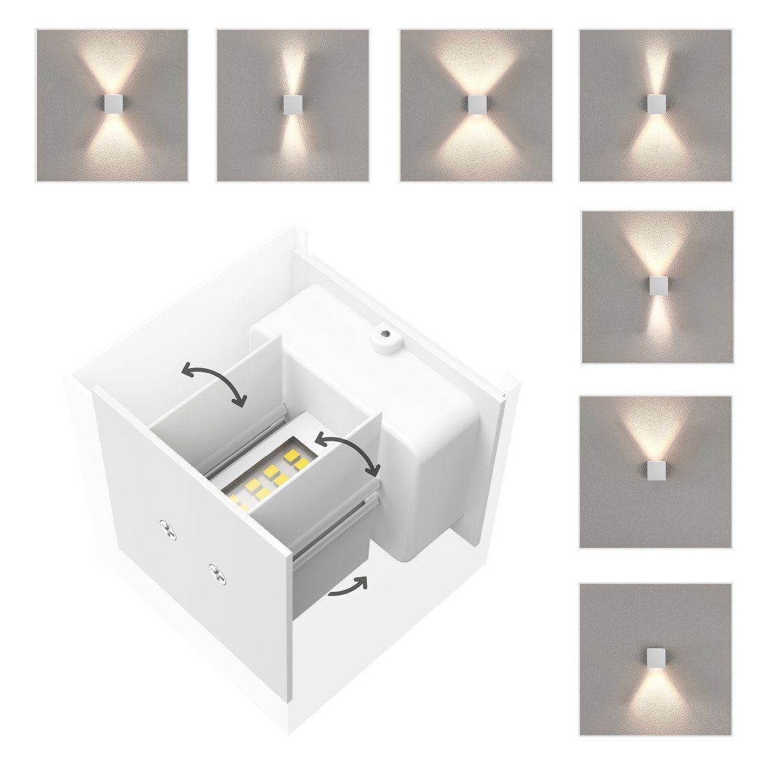 Hama LED Wandleuchte Wandleuchte, Smart Tageslichtweiß, innen/außen Wandlampe IP Dimmer, Lizenziert für LED WLAN 44, Home, Warmweiß, Farbwechsel, Außenlampe Amazon von/durch