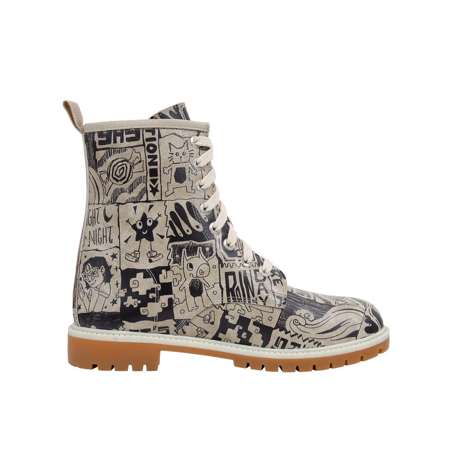 DOGO Longe Boots Schnürstiefel Dynamic Spirit Damen Stiefeletten, Schnürboots Handgefertigt