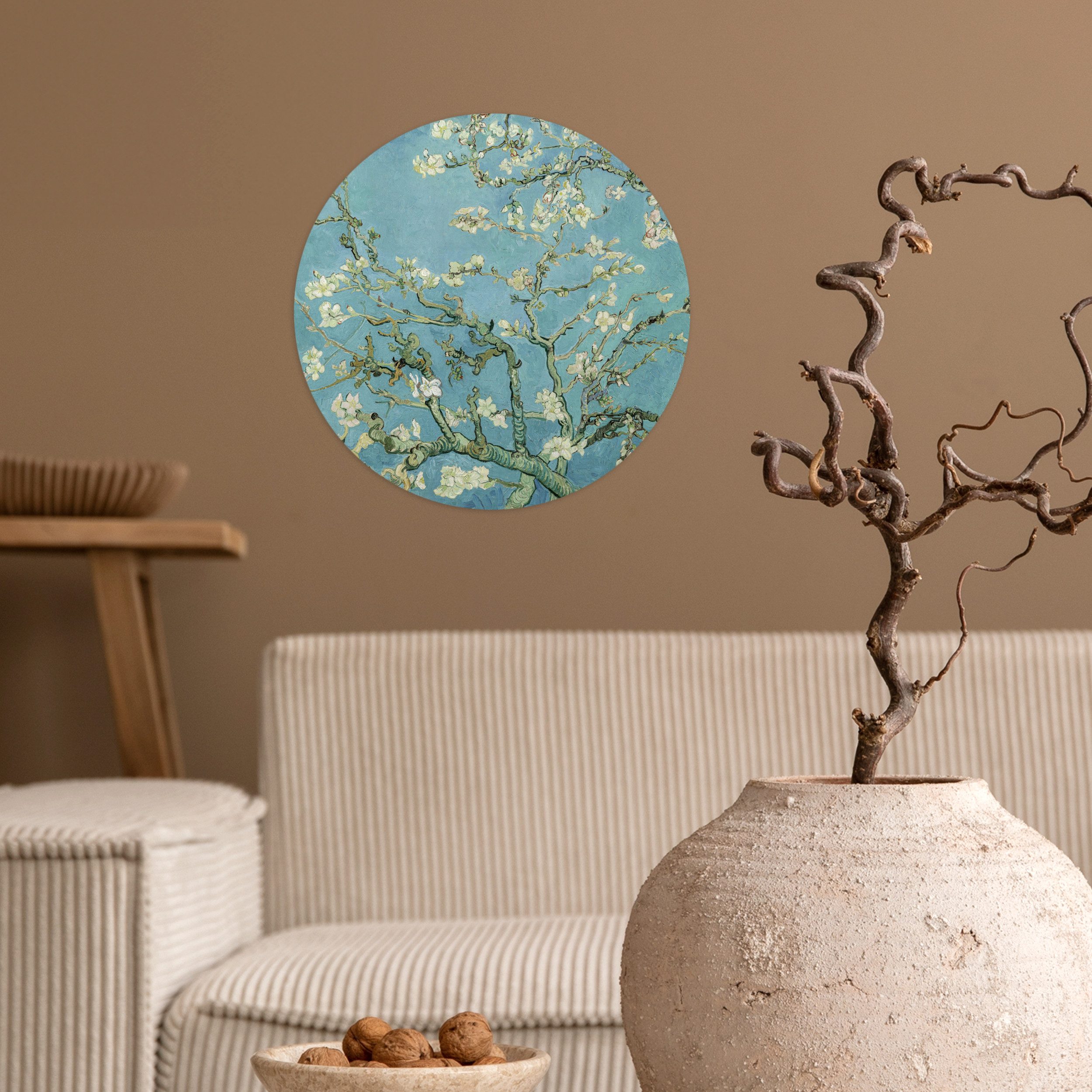 MuchoWow Wandsticker Van Gogh - Mandelblüte - Alte Meister - Kunst - Vintage (1 St), Wandtattoo Selbstklebend, Wohnzimmer Deko Aufkleber, 30x30 cm – Bild 4 von 5