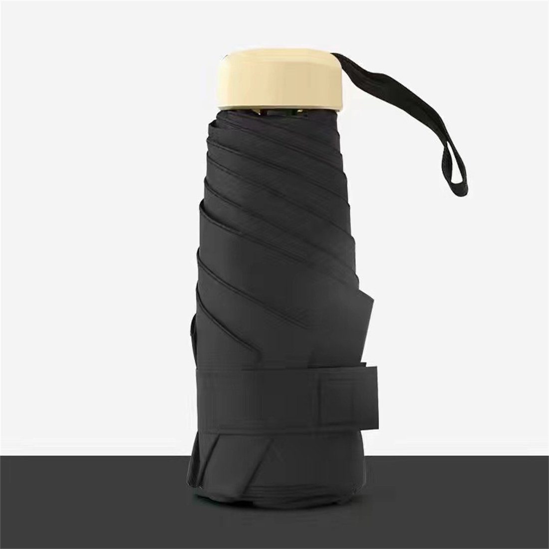 Schwarz leicht winzig klein Taschenregenschirm ultraleicht YOOdy~ und vor schützt sonnenschirm Taschenschirme Sonnenschutz, Regen für UV-Schutz unterwegs Sonne für damen
