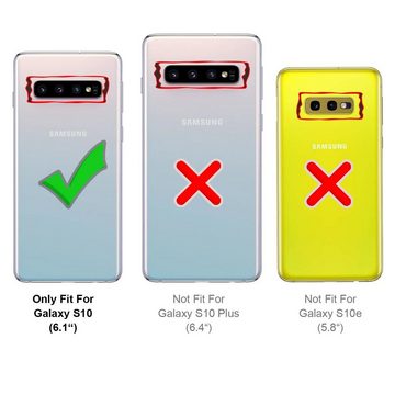 CoolGadget Handyhülle Carbon Handy Hülle für Samsung Galaxy S10 6,1 Zoll, robuste Telefonhülle Case Schutzhülle für Samsung S10 Hülle