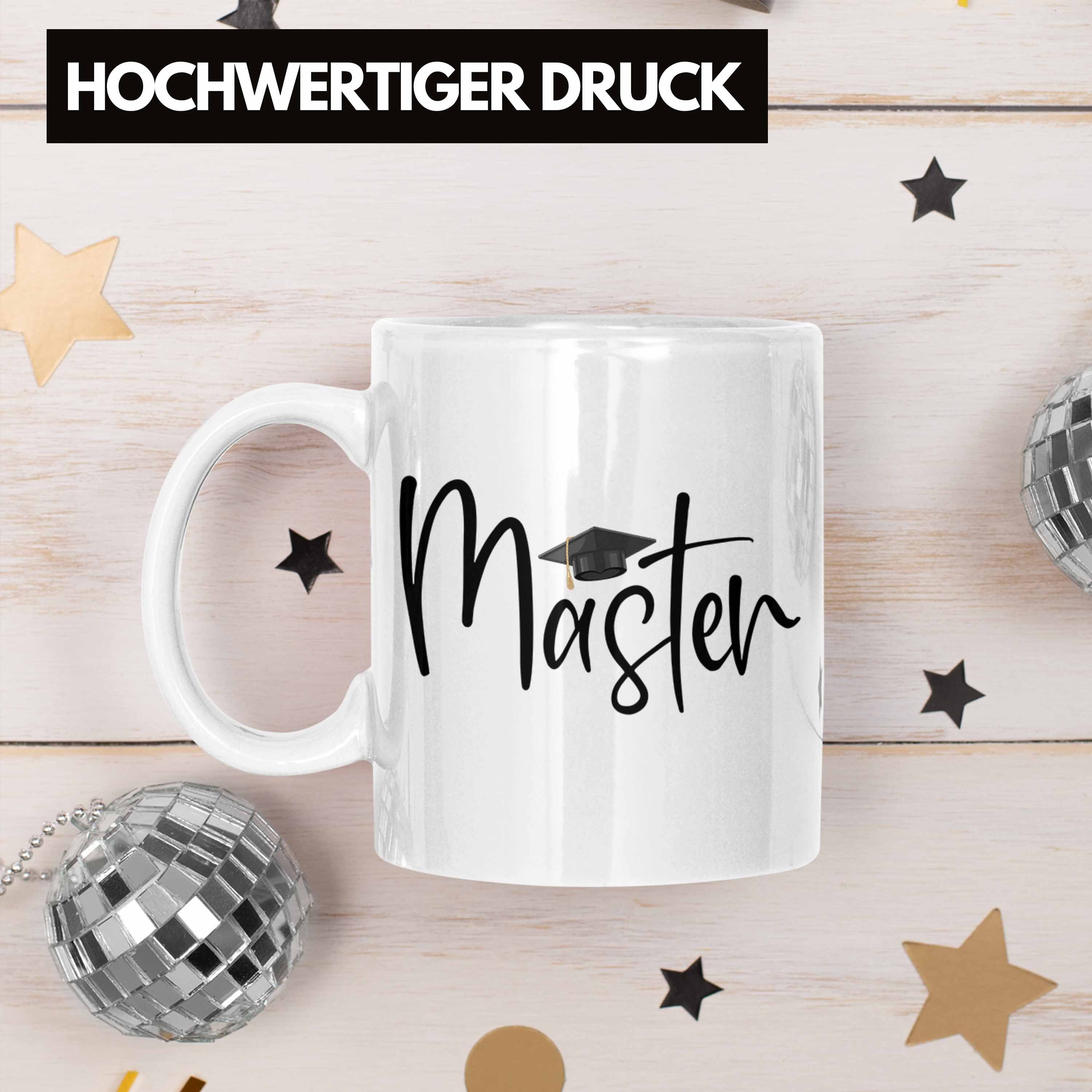 Trendation Tasse Tasse Bestanden Geschenk Studium - Trendation Master Abschluss Graduation Prüfung Weiss