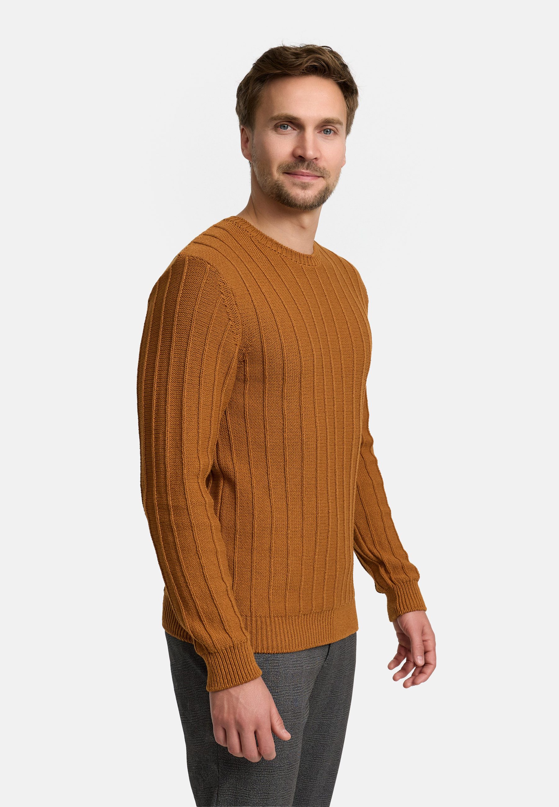 Jeff Strickpullover Herren JFTruman crew Pullover Herrenpullover aus 100 % Baumwolle gefertigt