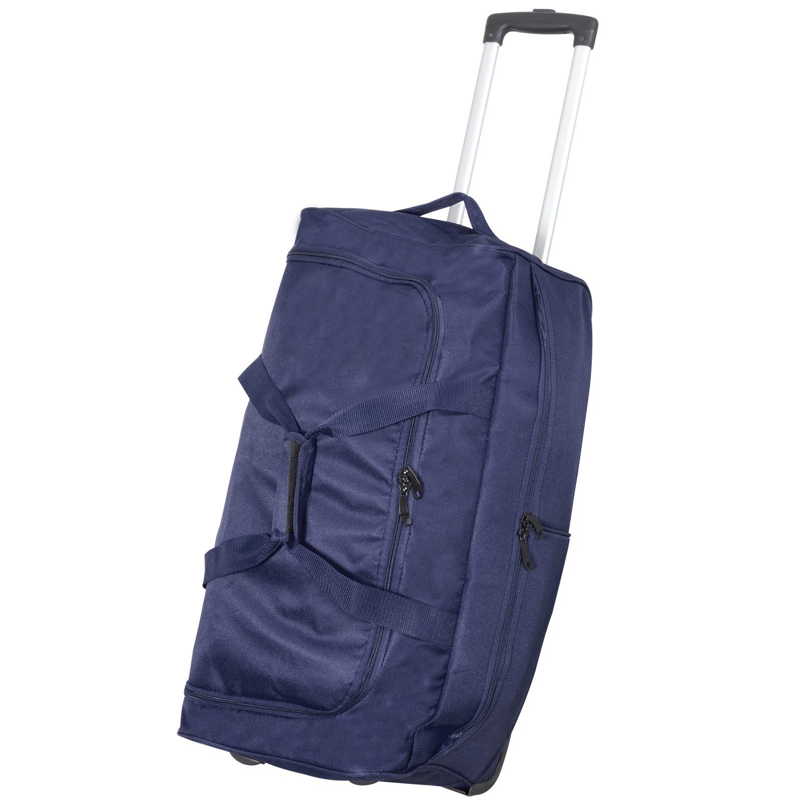 Trendyshop365 Reisetasche Brooklyn (Trolley, 1-tlg., 65x35x30cm, 70 Liter, leichte XL Tasche für Damen und Herren), mit Trolleygriff und 2 Rollen