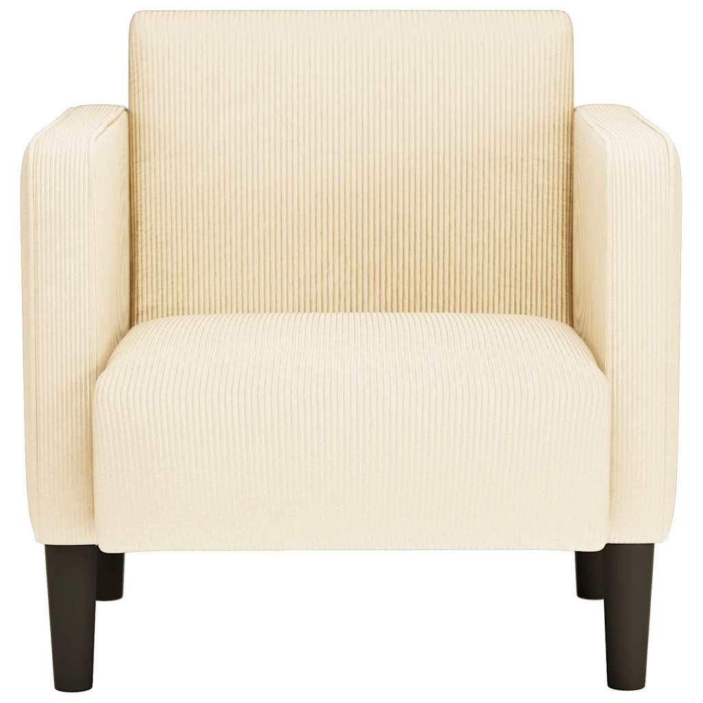 vidaXL Sessel Sessel mit Armlehnen Creme günstig online kaufen