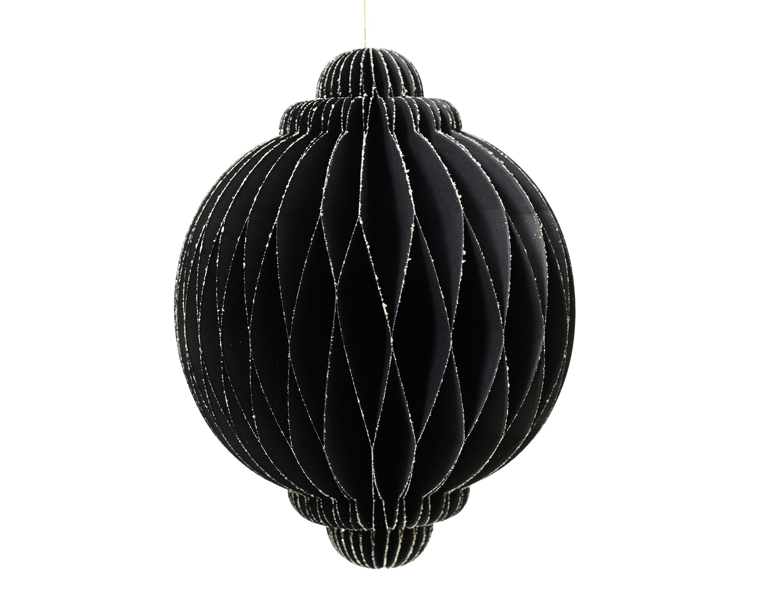 Kaemingk Wabendekoration, Wabenfigur Ornament 11,5x15cm mit Magnetverschluss 1 Stück Schwarz