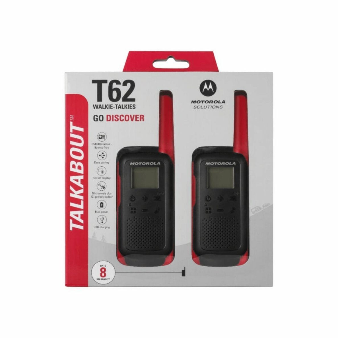 Walkie Talkie Motorola Funkgerät Talkabout T62 Rot