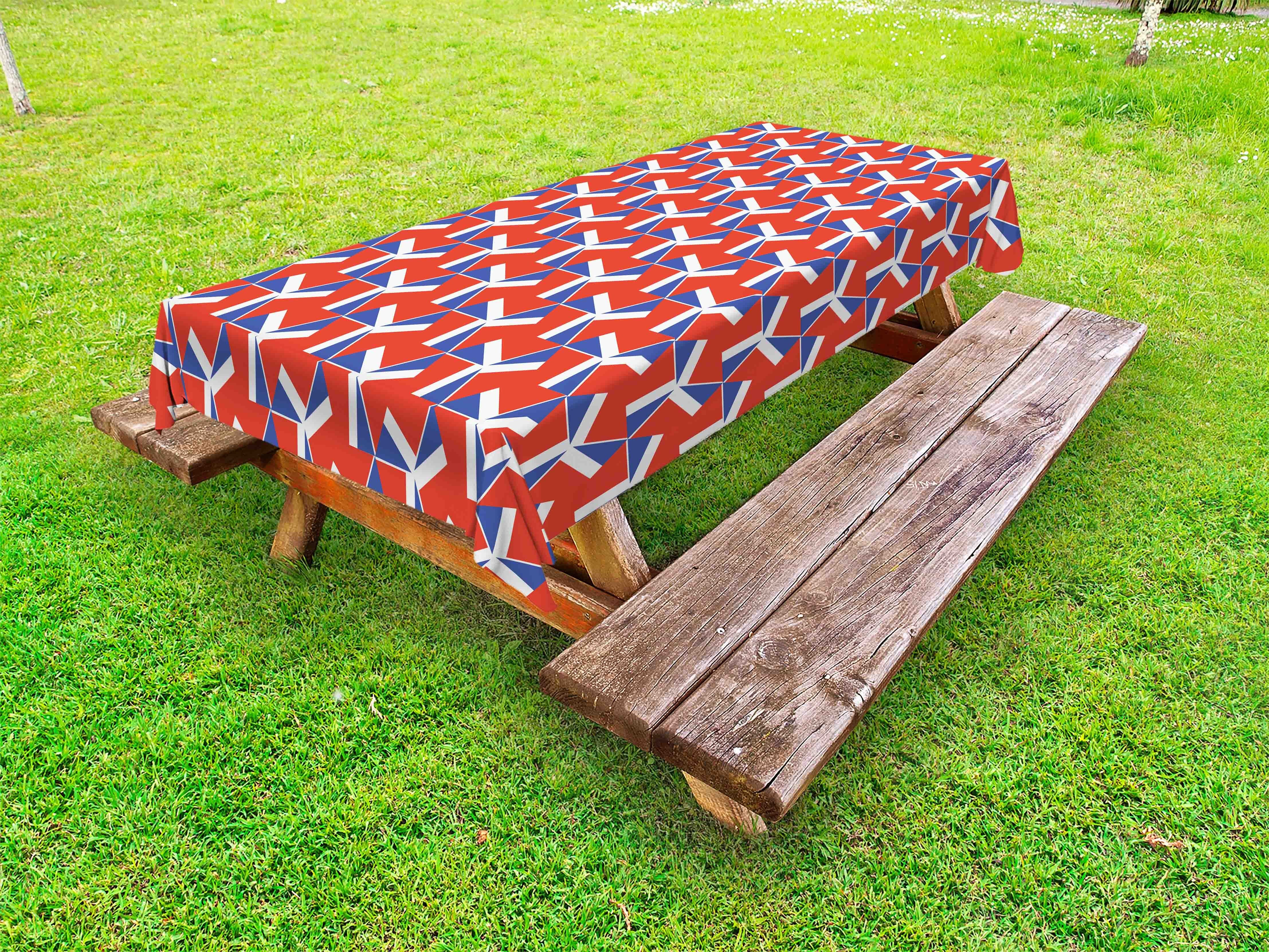 Forms Picknick-Tischdecke, waschbare Abakuhaus Modernes Dreieck Tischdecke dekorative Geometrisch