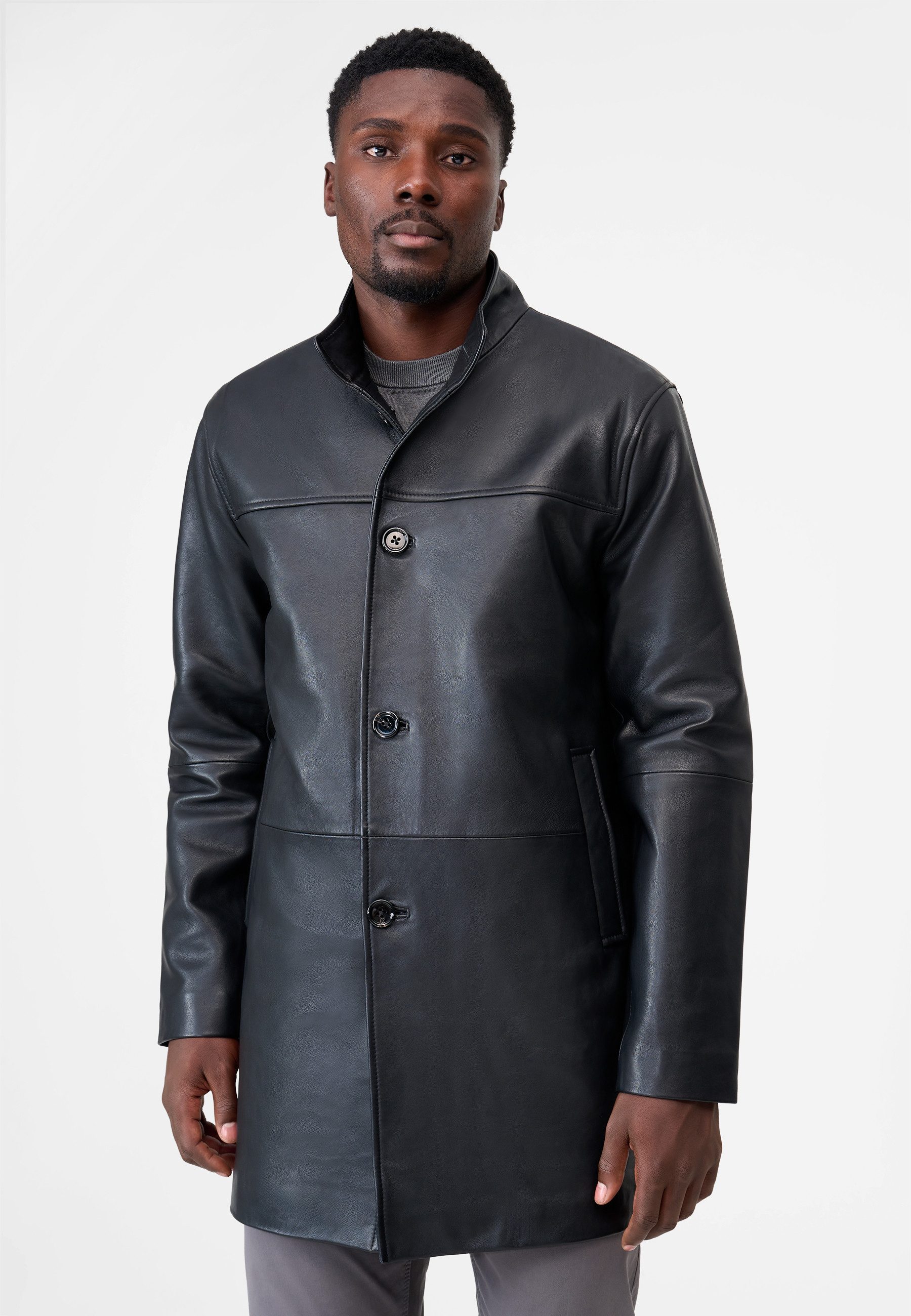 RICANO Ledermantel Sergio 100 % feinstes Lamm Nappa Leder