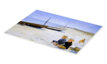 Posterlounge Poster Peder Severin Krøyer, Jungen am Strand von Skagen, Badezimmer Maritim Malerei